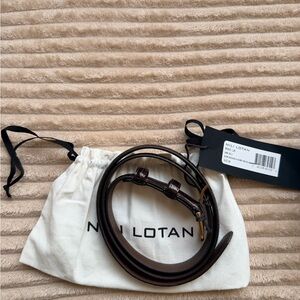 Nili Lotan Dark Brown Leather Belt